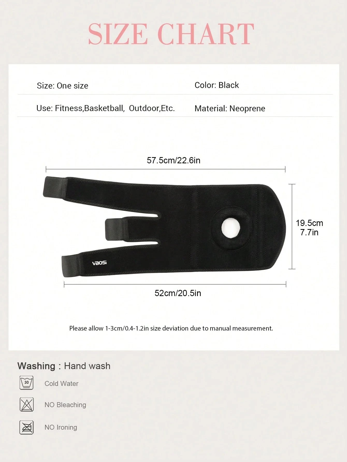 VBOSI Adjustable Neoprene Knee Support