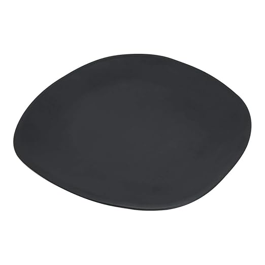 Carlisle FoodService Products Ridge Resuable Plastic Platter Oblong Platter for Home and Restaurant, Melamine, 13 Inches, Slate, (Pack of 6)
