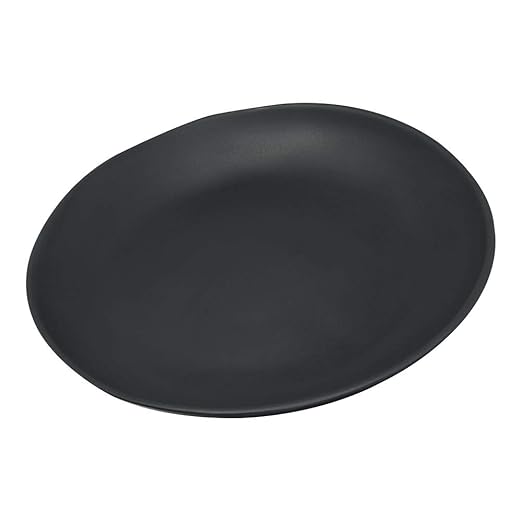 Carlisle FoodService Products Ridge Reusable Plastic Plate Dinner Plate for Home and Restaurant, Melamine, 10.5 Inches, Slate