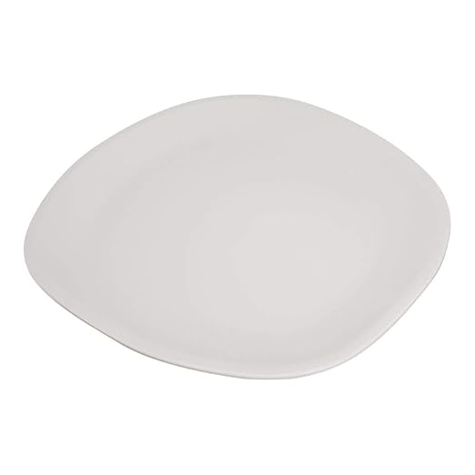 Carlisle FoodService Products Ridge Resuable Plastic Platter Oblong Platter for Home and Restaurant, Melamine, 13 Inches, Cement