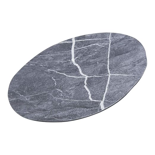 Carlisle FoodService Products Ridge Reusable Plate Rimless Plate for Home and Restaurant, Melamine, 9 Inches, Soapstone