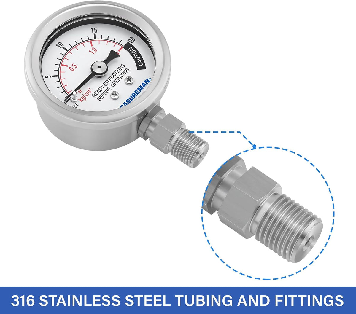 MEASUREMAN Stainless Steel Pressure Cooker Gauge_All Series (Accessory, Pressure Gauge - Fits 37 Quart)