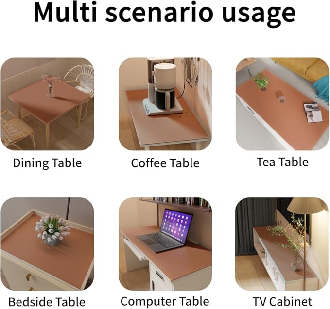 Dresser Top Protector - 16x36 Inch Waterproof Anti Overflow Can Cover Up Defects Protect The Surface of Furniture from Scratches Can Be Used for Dresser Bedside Table(Brown+Gray 16x36)