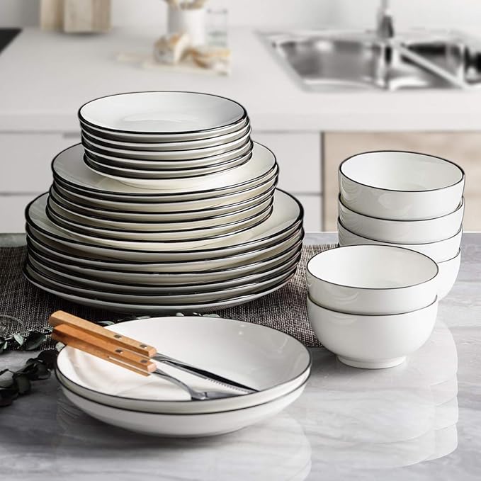 YOLIFE 10 oz Bowls Set of 6, Porcelain Rice Bowl, Soup Bowls, Small Dish Bowl for Ice Cream Dessert Cereal Side Dipping Fruit, Microwave Dishwasher Safe