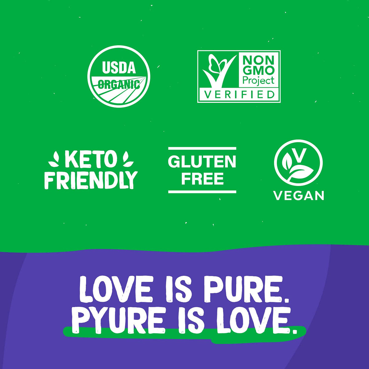 Pyure Organic All-Purpose Blend Stevia Sweetener | White Sugar Substitute, Zero Carb, Zero Sugar, Zero Calorie, Plant-Based Sweetener Perfect for Bakery & Restaurant Sugar Free Sweetening | 44 lb