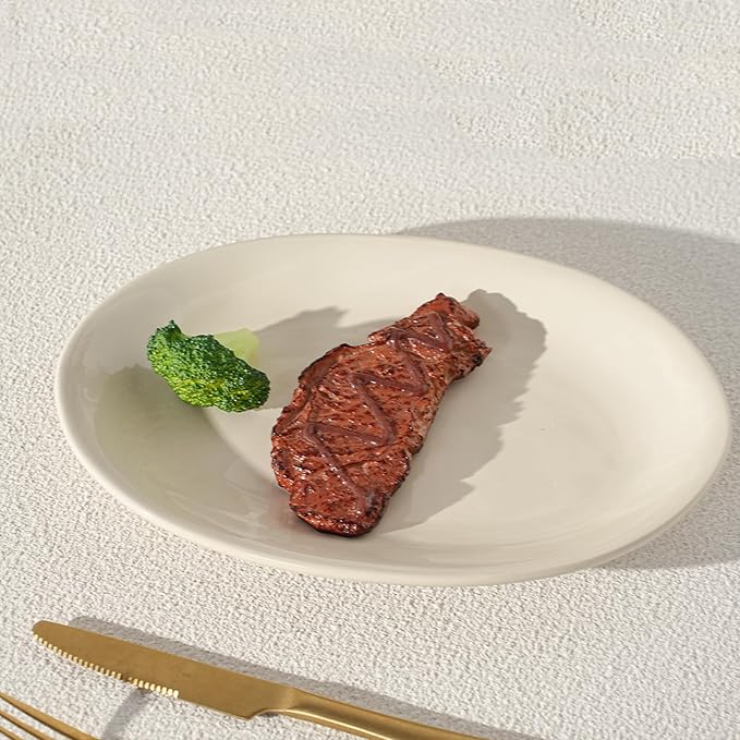 Stoneware Coupe Commercial Grade Dinnerware, Ivory, Oval Platter 11.75" x 8", Case of 12