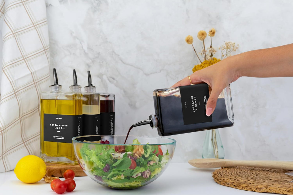 Molimoli Pour Spout Made of Stainless Steel with Automatic Anti-Oxidation Mechanism, Bottle Pourers for Alcohol and Liquor, Olive Oil Dispenser Spout, Wine Pourer Spout,Pack of 4,Black