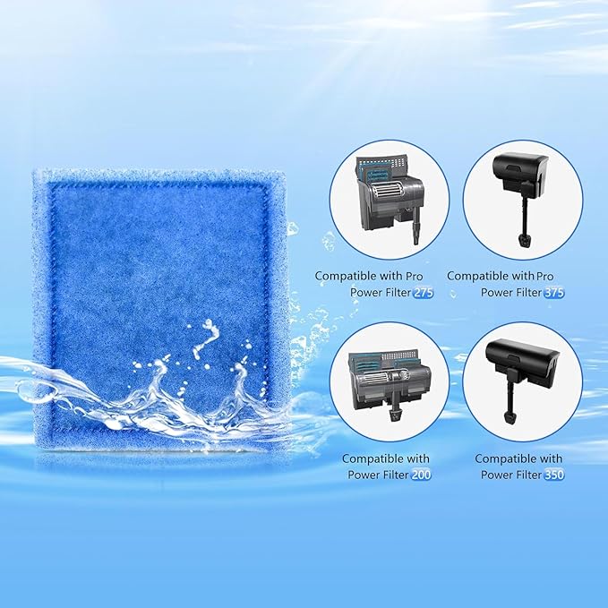 48 Pack Aquarium Rite-Size C Filter Cartridges Compatible with PRO Power Filters 275/375, Power Filters 200/350