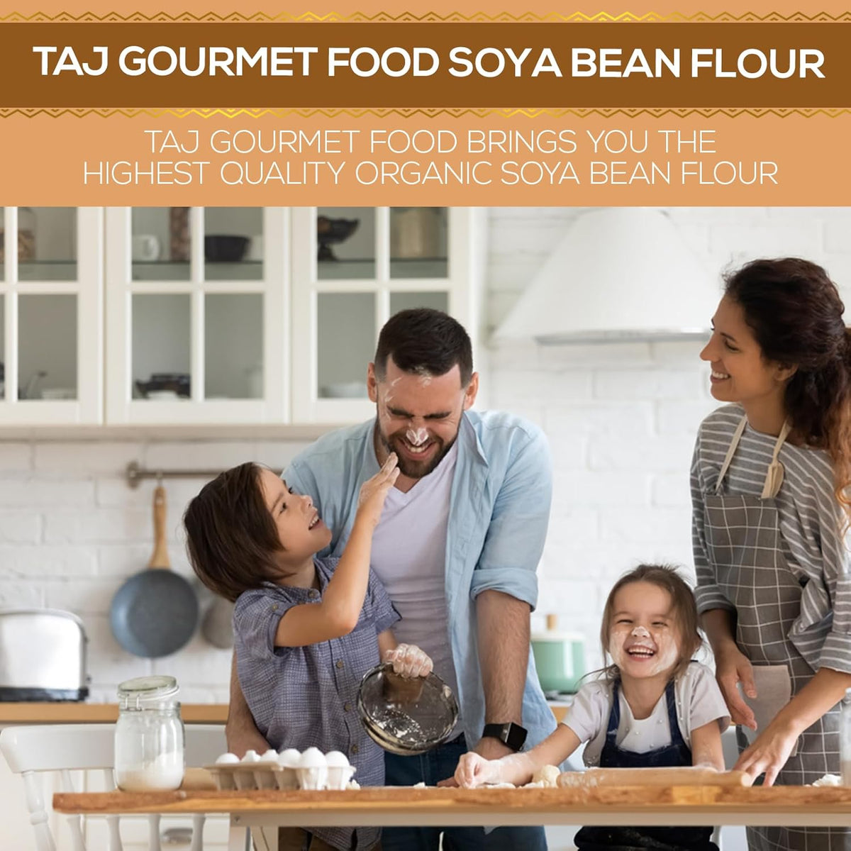 TAJ Soya Bean Flour, Soy Bean Flour, 4 Pounds