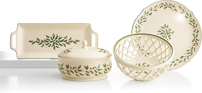 Lenox 879348 Holiday Hors d'Oeuvre Tray, Christmas Hosting