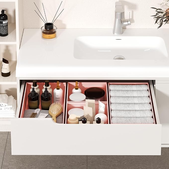 DIMJ Drawer Organizer Clothes - 20 Pack Closet Drawer Organizer Bins for Baby Clothes Storage, Fabric Dresser Organizer for Nursery Bedroom, Foldable Small Drawer Dividers for Underwear Socks