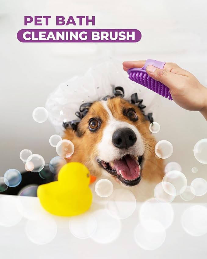 Dog Brush for Shedding Grooming,6 Pack Long-Pin Brush Set for Long Haired Dog Cat Goldendoodles Poodles Doodles Purple