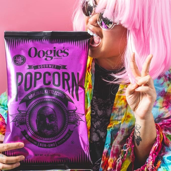 Oogie's Gourmet Popcorn | 20 Pack | Original Kettlecorn Flavor | Gluten Free Popcorn Snacks | 1oz Individual Bags