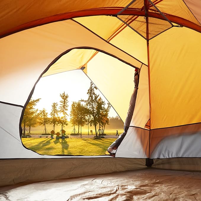 Amazon Basics Camping Tent, 3-Season Dome Design with Rainfly