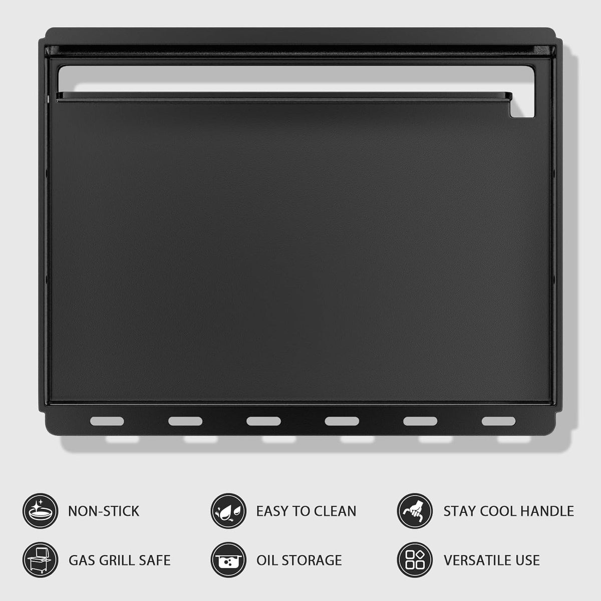 Utheer Ceramic Full Size Griddle Insert for Weber Genesis 300 Series E-310 E-320 E-330 S-310 (2007–2016), Replacement for Weber 7524/7528 – Nonstick,Easy Clean,Rust-Resistant,Even Heat for Outdoor BBQ