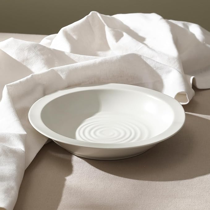 Stone Lain Orbit 4-Piece Pasta Bowl Set Stoneware, White
