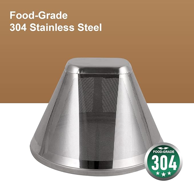 Reusable Coffee Filter Coffee Maker Filters, 304 Stainless Steel Replacement Permanent Basket Filter for Ninja Coffee Bar Brewer Ninja CFP301 DualBrew Ninja Coffee Makers