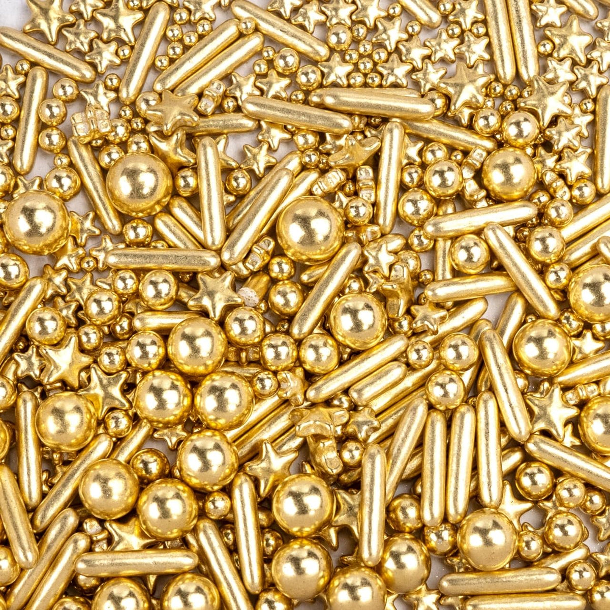 Dazzjoy Edible Gold Pearl Sprinkles, Sugar Candy Pearls, Food Grade, 130g/4.58oz, Gold Star Pearls Sprinkles for Cake Decorating, Cupcake, Cookies Topper Decoration