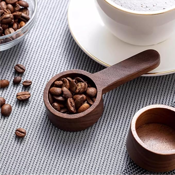 Manual Espresso Coffee Bean Grinder - Vintage Crude Wood Style Coffee Grinders Ceramic Grinding Core Hand Coffee Grinder Portable Coffe Grinder With Coffee Spoon