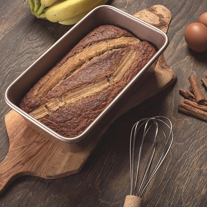 HAPPIELS Nonstick 9x5 inch Bread Loaf Pan for Oven | PFOA & BPA Free Non Toxic Loaf Tin | Molds for Baking | Best 9 x 5 Non stick Bakeware | Nontoxic 5x9 Banana Bread Mold Pans & Tins