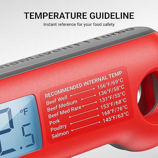 Professional Meat Thermometer Digital, Ultra-Fast 0.5 Sec Instant Read, NIST Certified ±0.5°F Accuracy, 100% Waterproof, Auto-Rotate Backlit Display, Stocking Stuffers for Men Christmas Gifts for Men