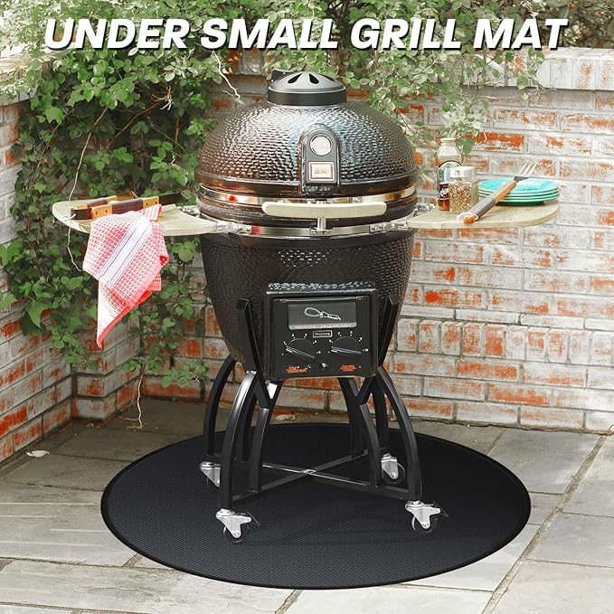 48" Fire Pit Mat for Solo Stove Yukon, Round Fireproof Under Grill Mats for Outdoor Grill, Portable Camping Stove Mat for Solo Stove Accessories