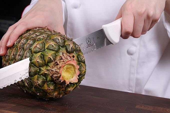 Mercer Culinary Ultimate White, 11 Inch Slicer Wavy Edge