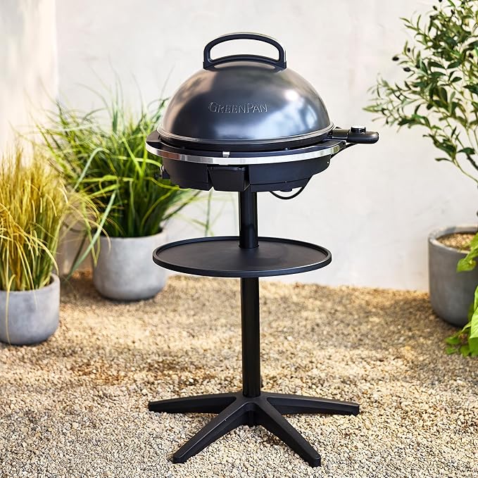 2-in-1 Portable Indoor/Outdoor Electric Grill & Griddle | Graphite