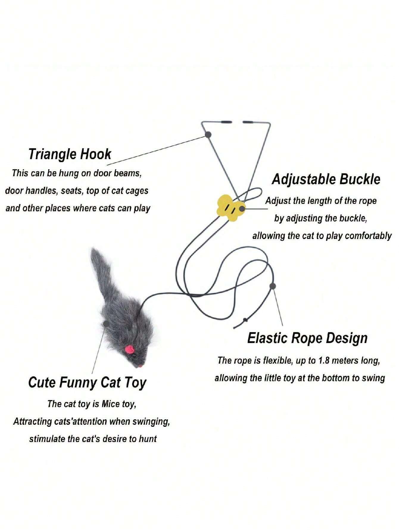 Adjustable Hanging Cat Teaser Toy