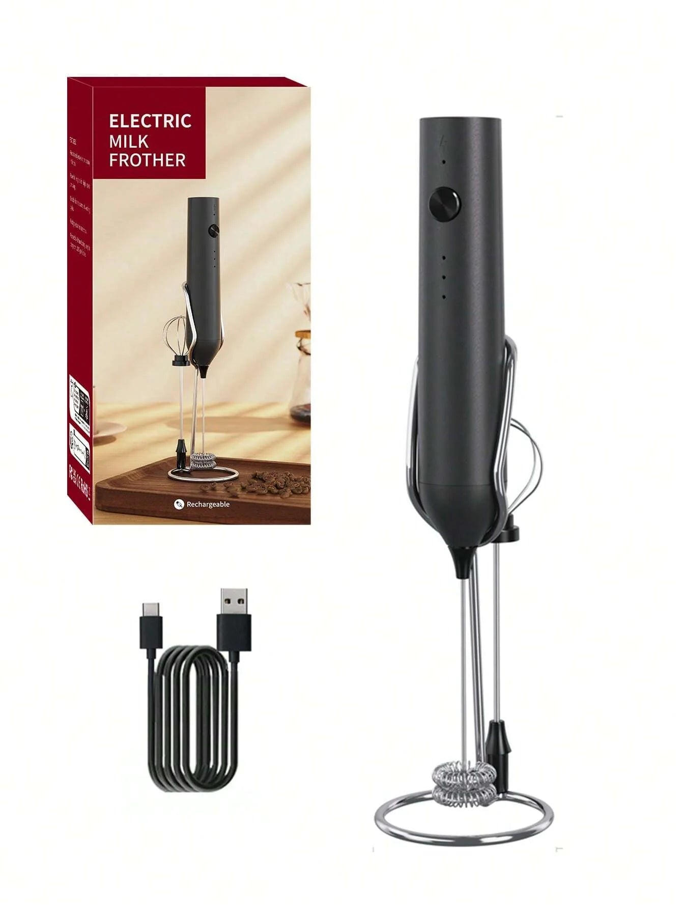CLITON Rechargeable Milk Frother Wand