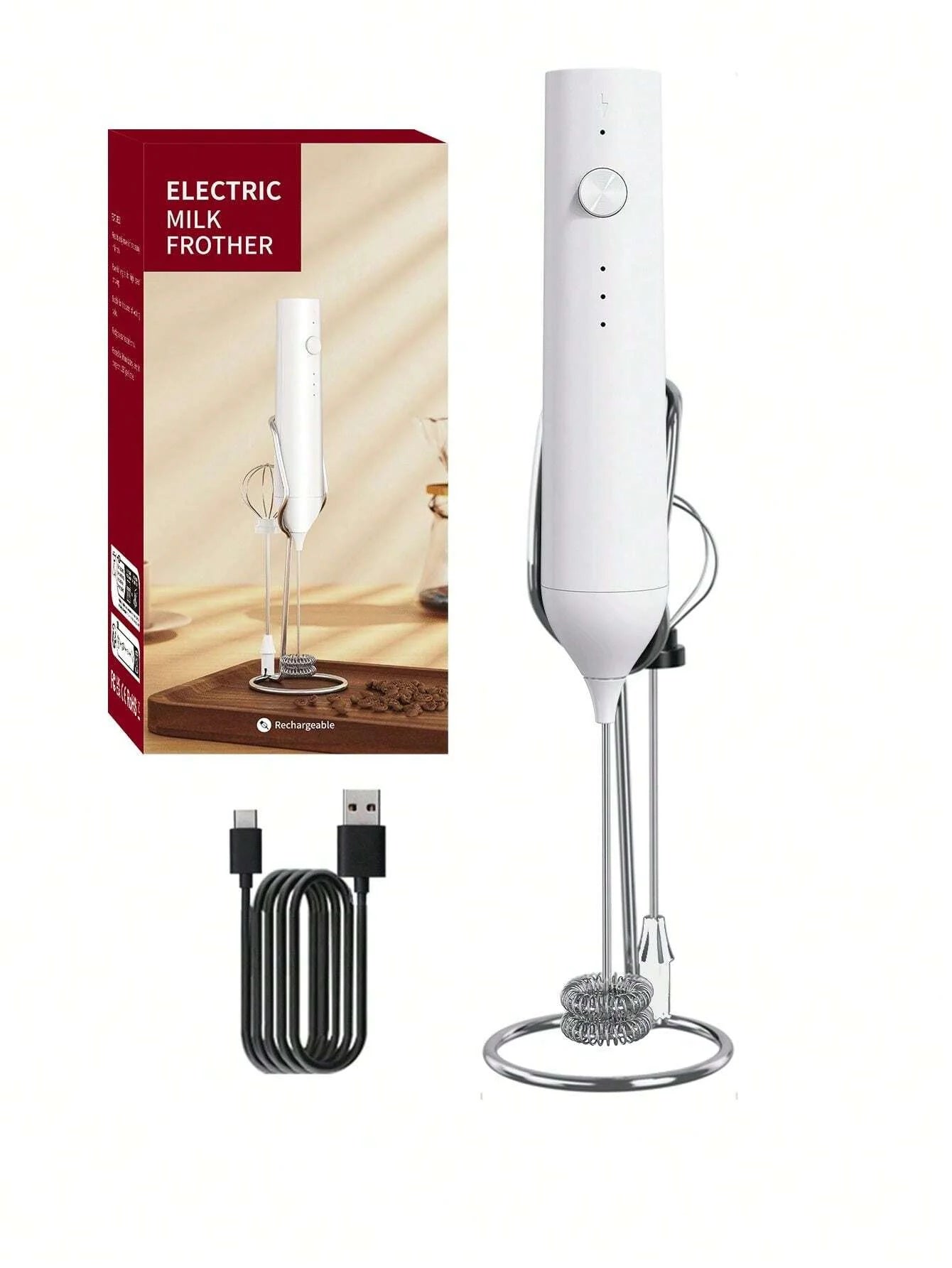 CLITON Rechargeable Milk Frother Wand