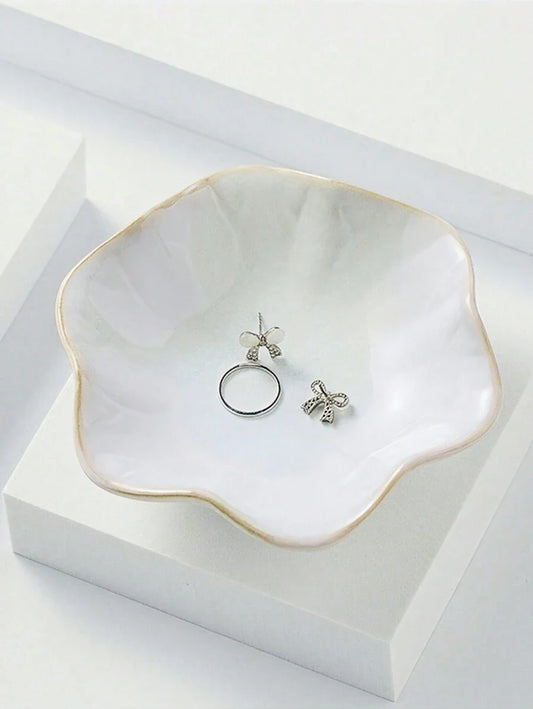Ceramic Flower Petal Jewelry Tray