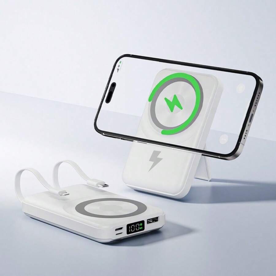 Latest Wireless Magnetic Battery Pack, 10000mAh Magnetic Power Bank