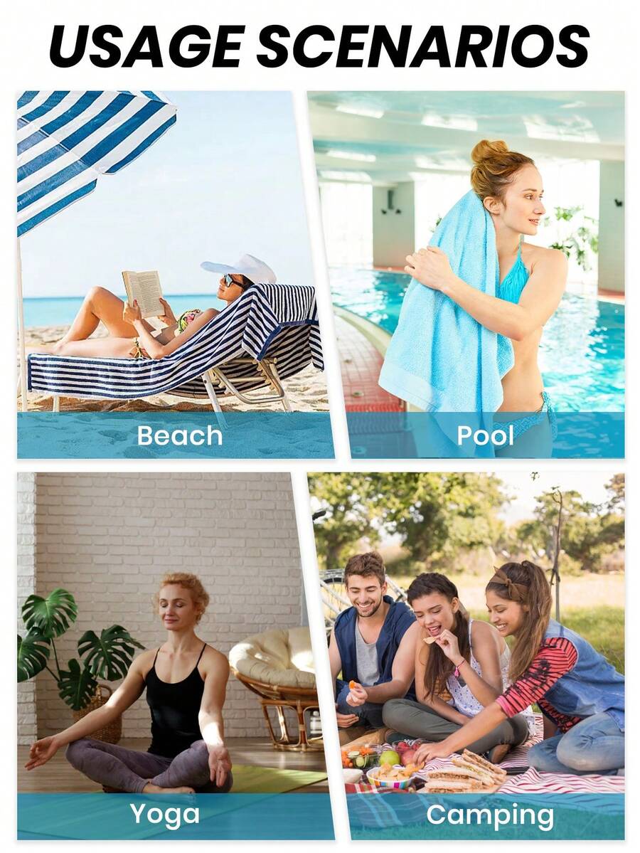 1pc Printed Beach Towel, Summer Fruit Pattern Swimwear