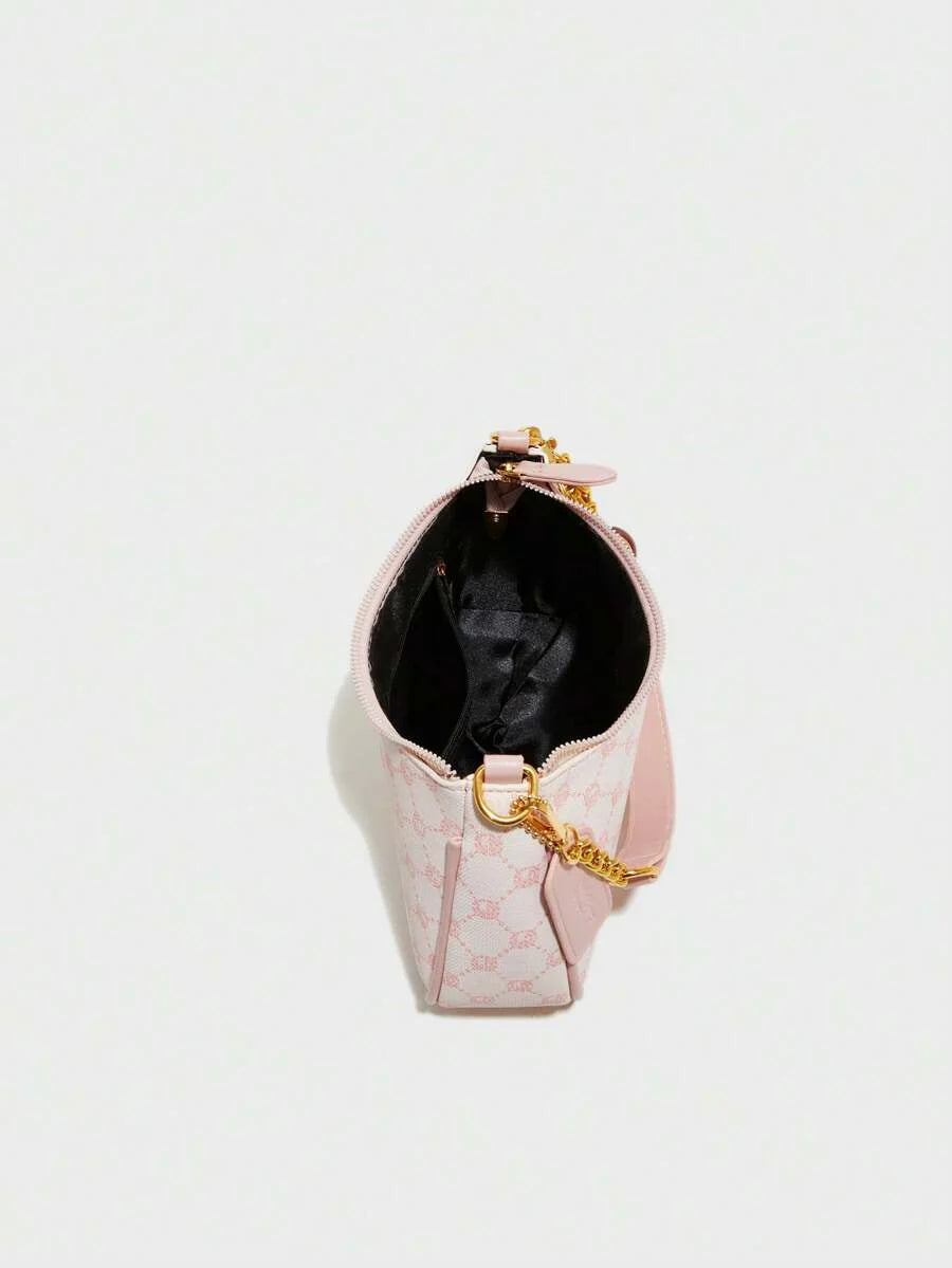 White Ladies' Shoulder Bag Made Of PU Material