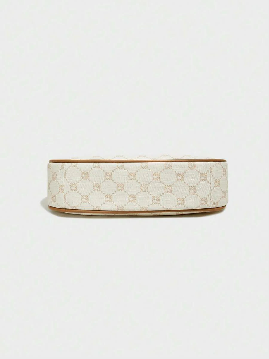 White Ladies' Shoulder Bag Made Of PU Material