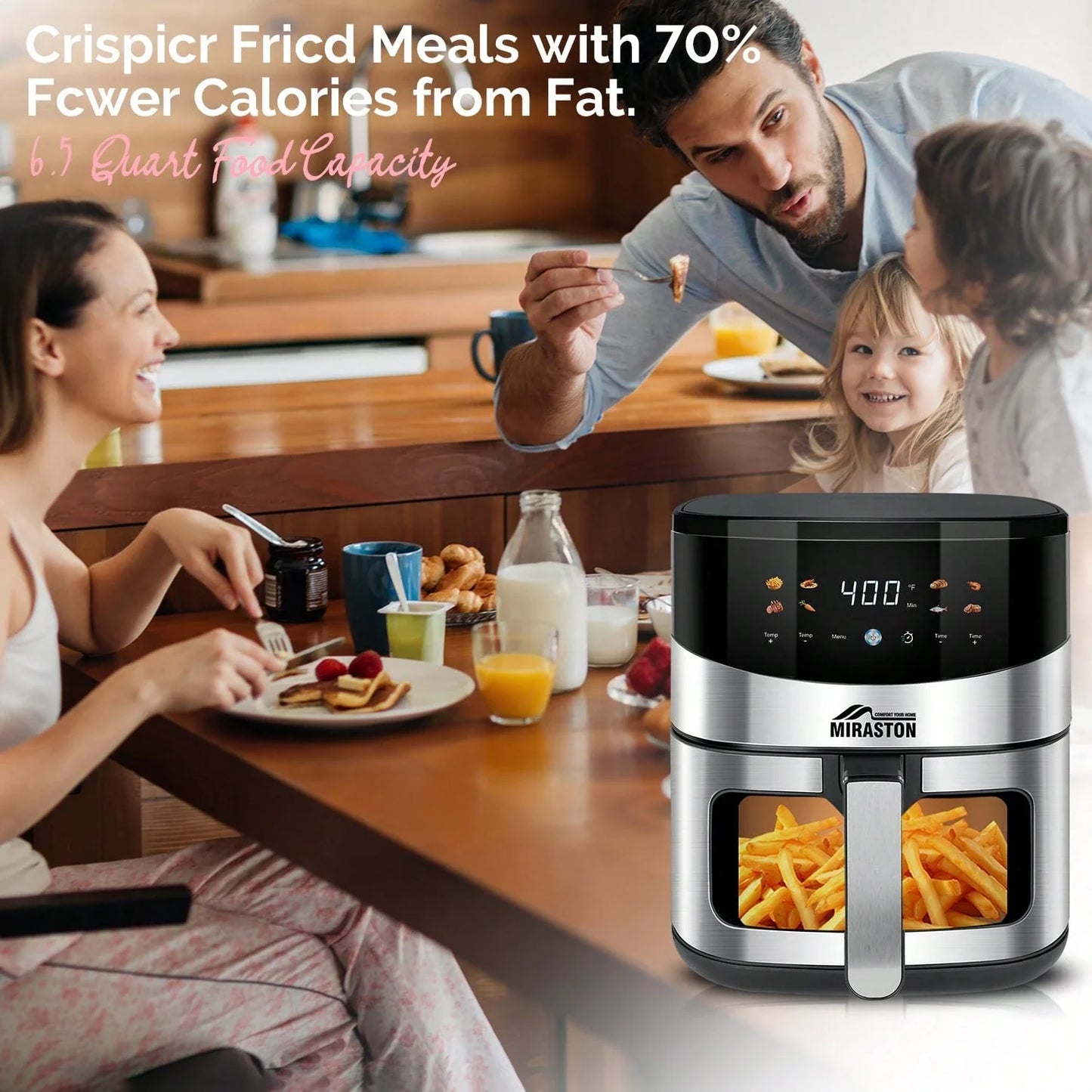 MIRASTON 6.5QT Digital Air Fryer