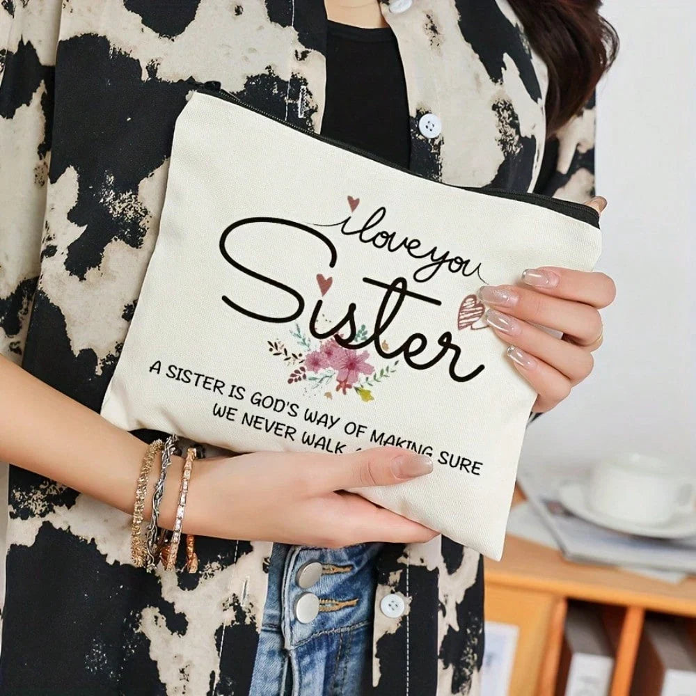 Floral I Love You Sister Pouch