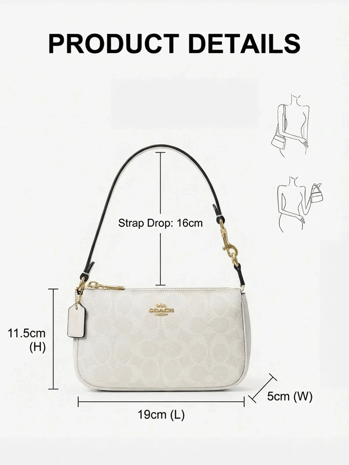 Coach Authentic Nolita 19 Women's Wristlet Crossbody Bag Tan
