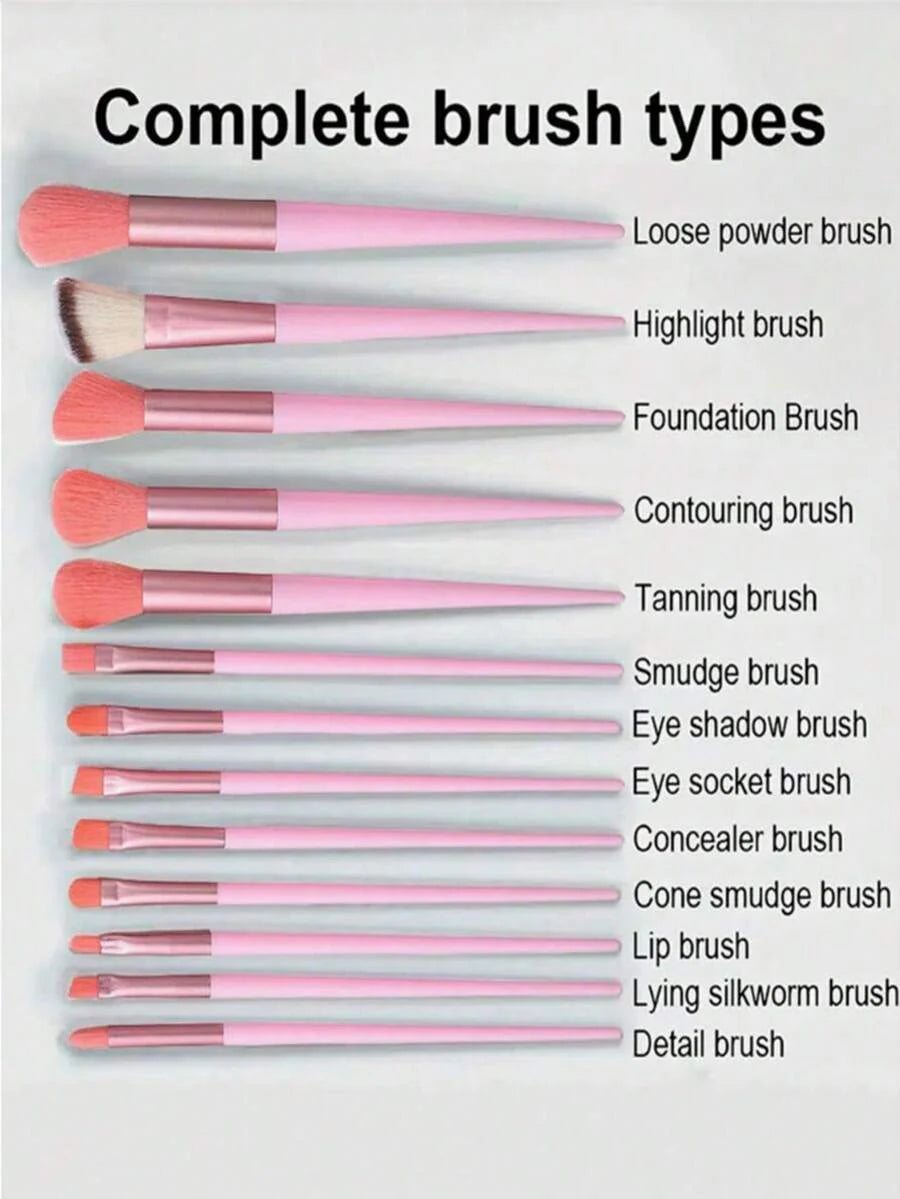 13pcs Professional Makeup Brush Set, Suitable For Foundation