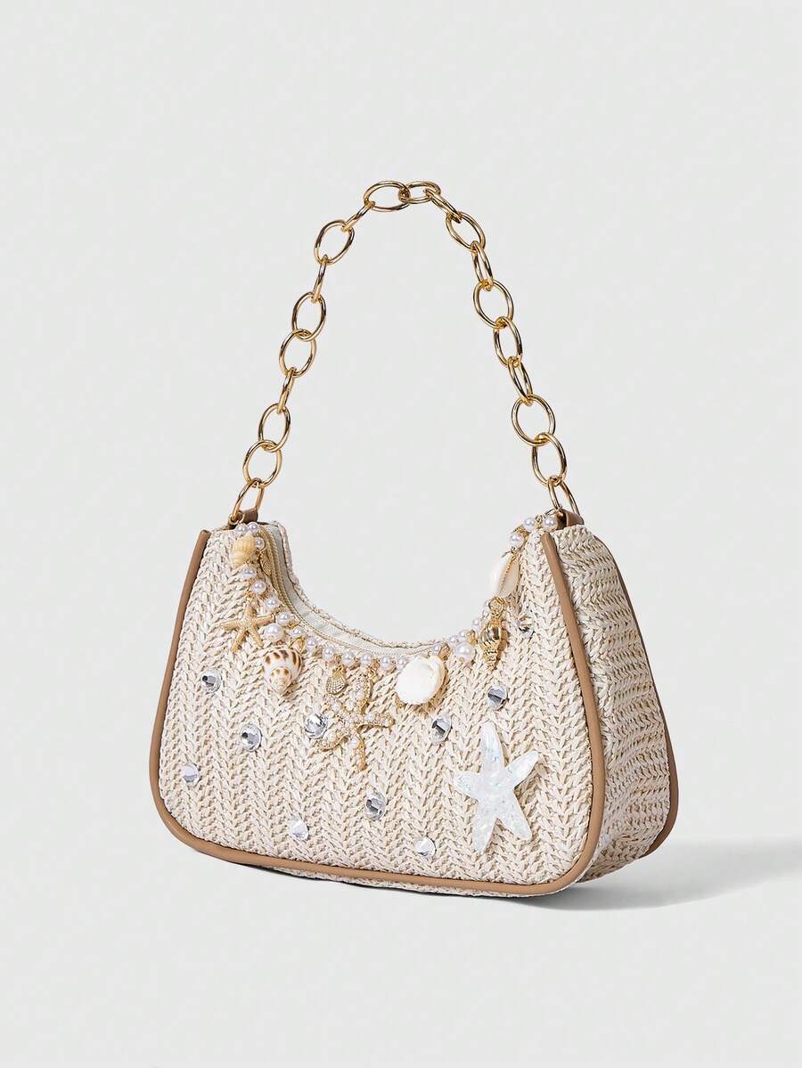 Viva Strut Summer Seaside Vacation Straw Bag