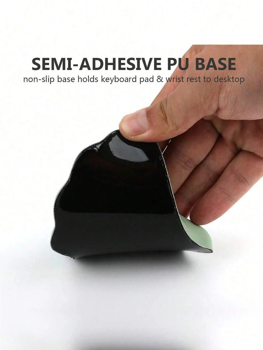 Green Leaf Shaped Keyboard Wrist Rest   Mouse Pad