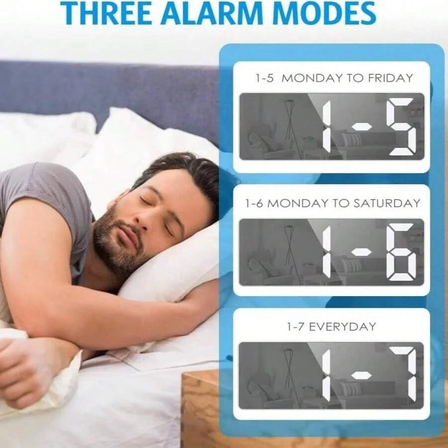 SOKANY 1pc Minimalist Mirror Alarm Clock