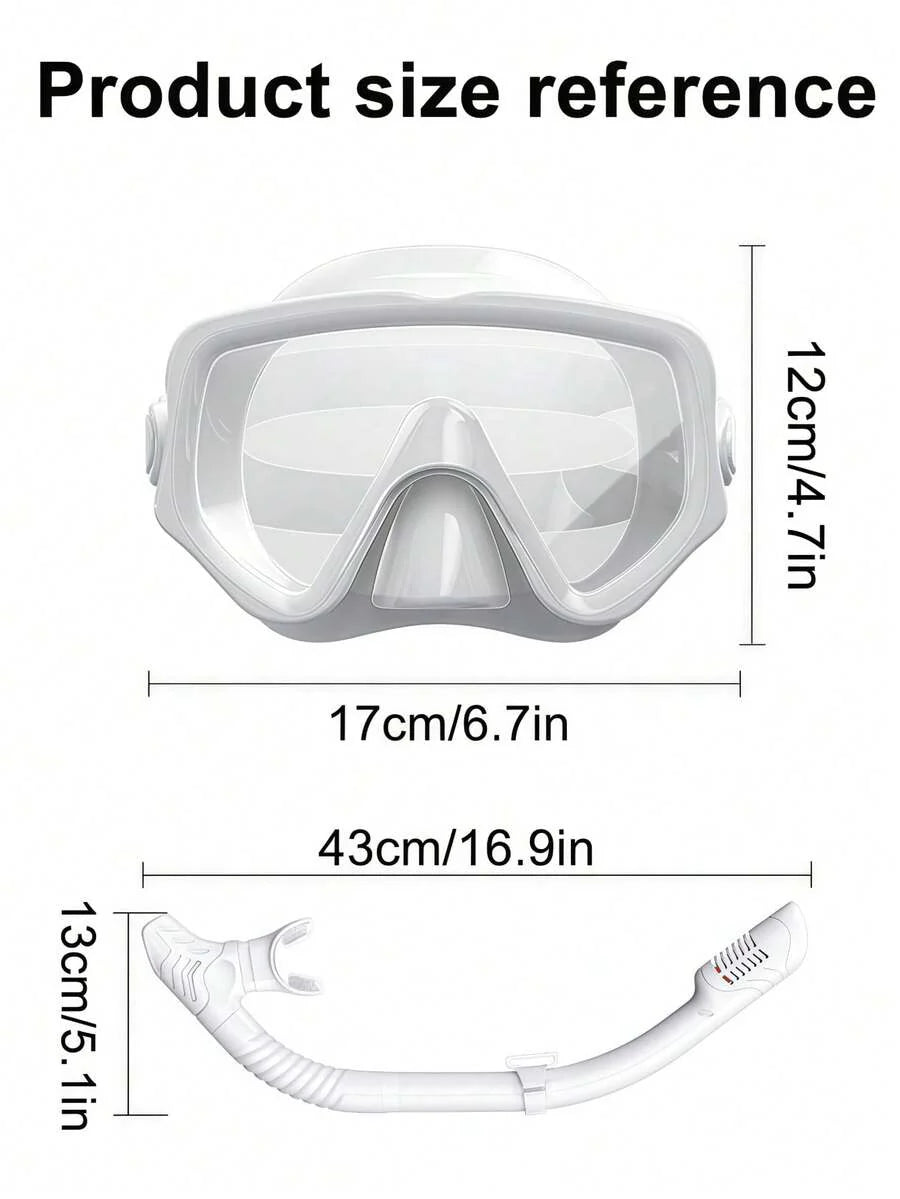 1 Set Of 5 Color Options Snorkel Mask   Snorkel Tube