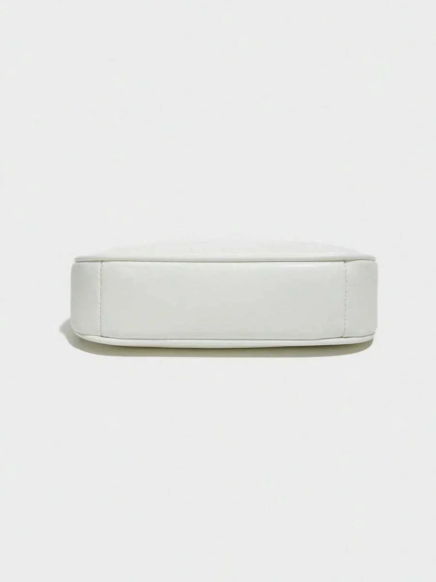 White Ladies' Shoulder Bag Made Of PU Material