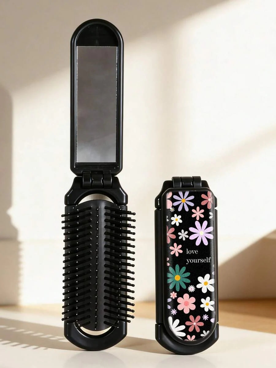 X Milania 1pc Foldable Comb - Cream Color