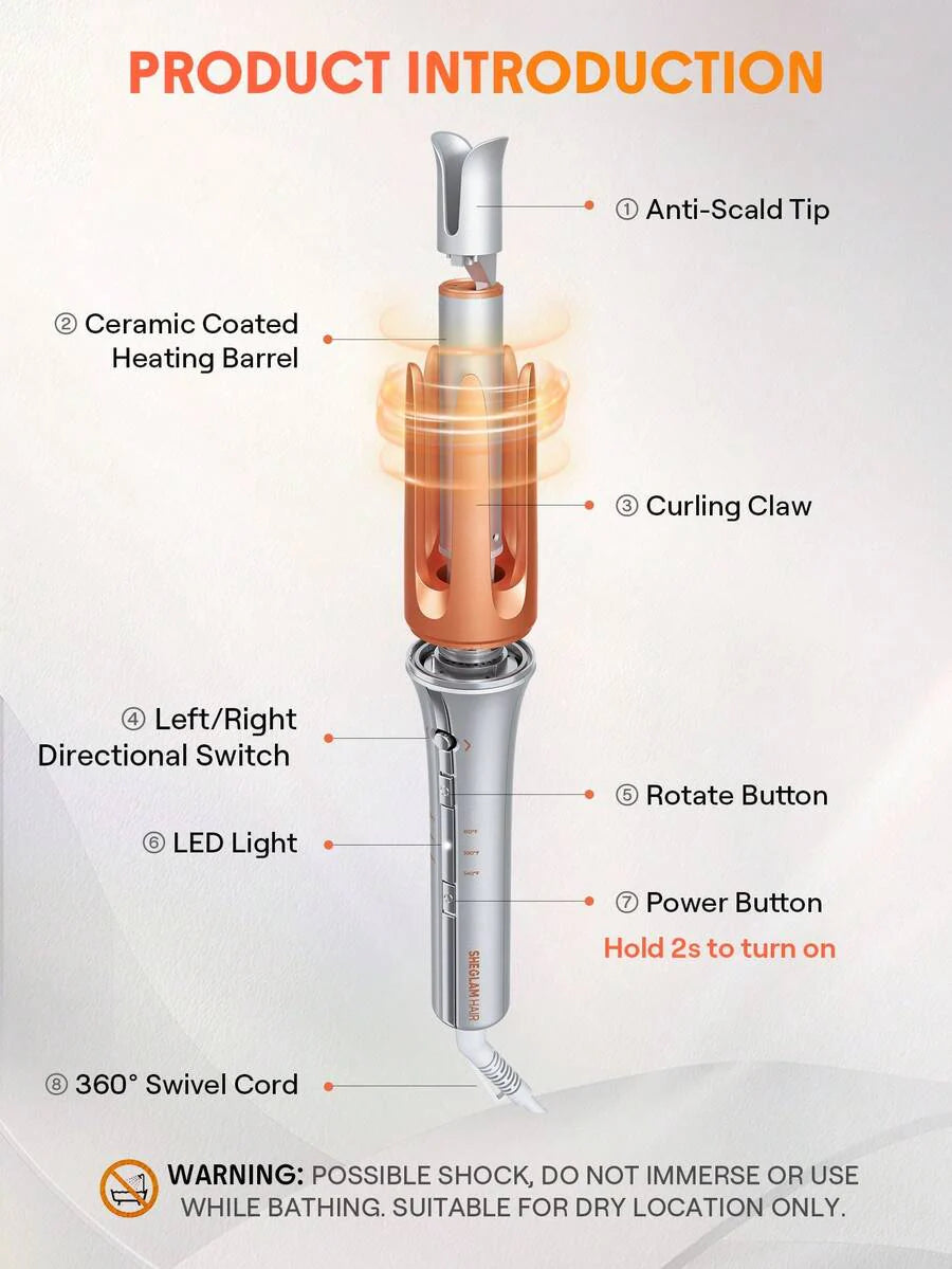 SHEGLAM HAIR It-Curl One-Touch Instant Curler Automatic Curling Iron
