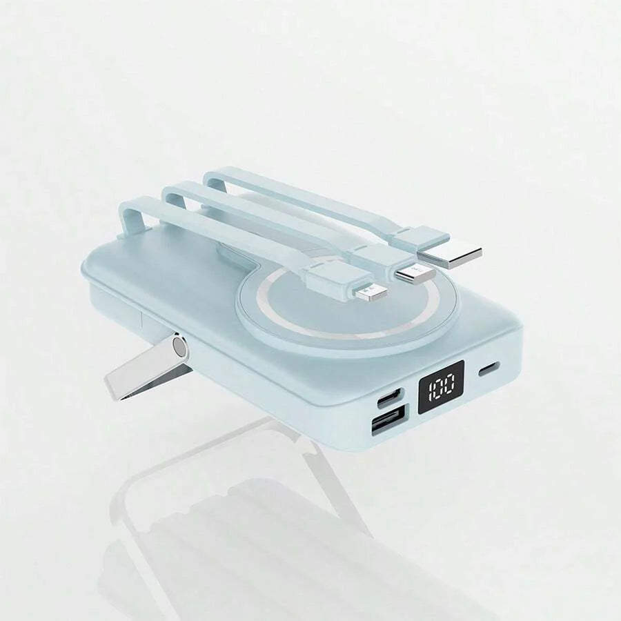 GAWFOLK Pink 10000mAh Power Bank With Stand