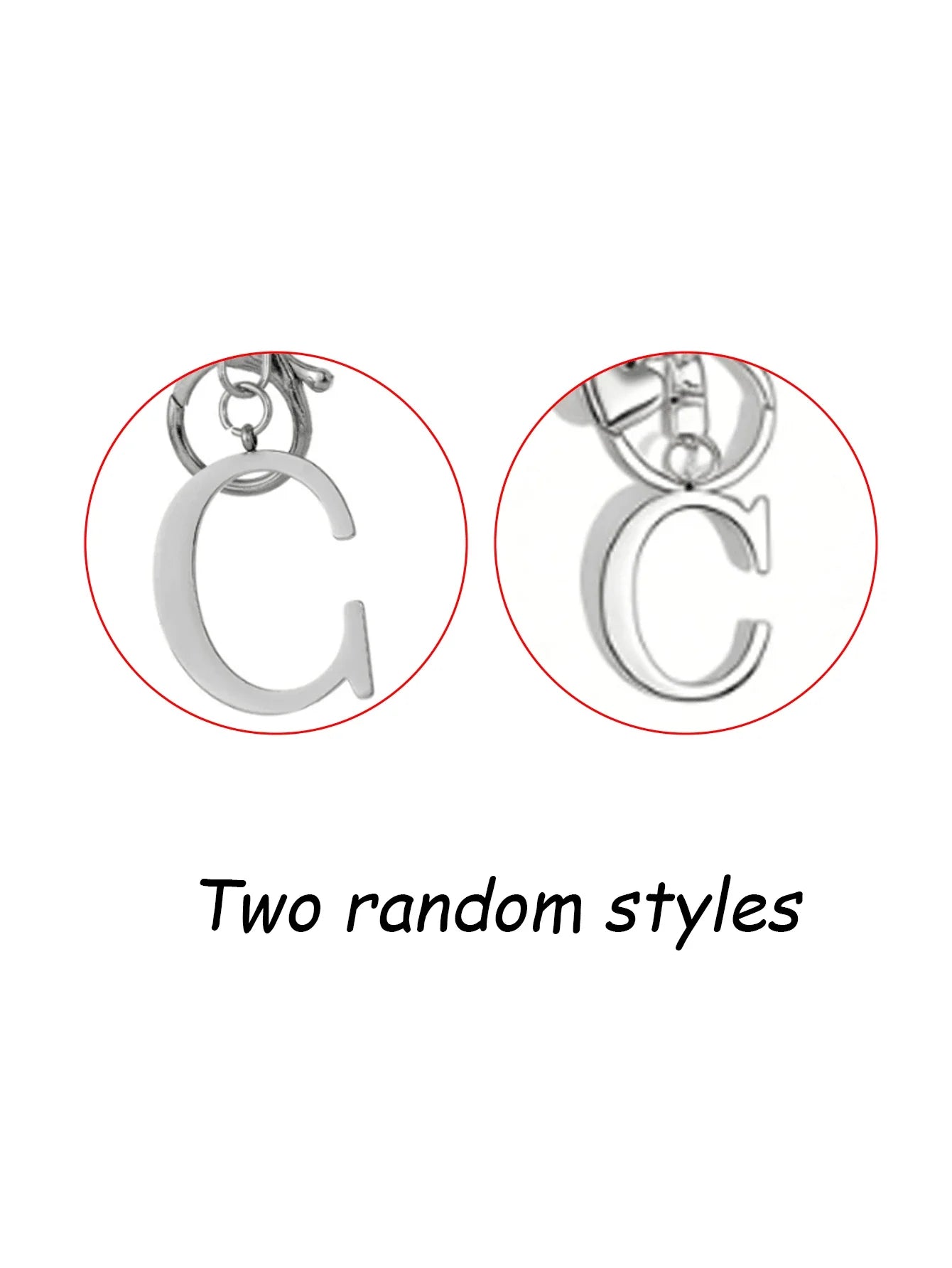 Elegant Metal Heart-Shaped Letter Keychain