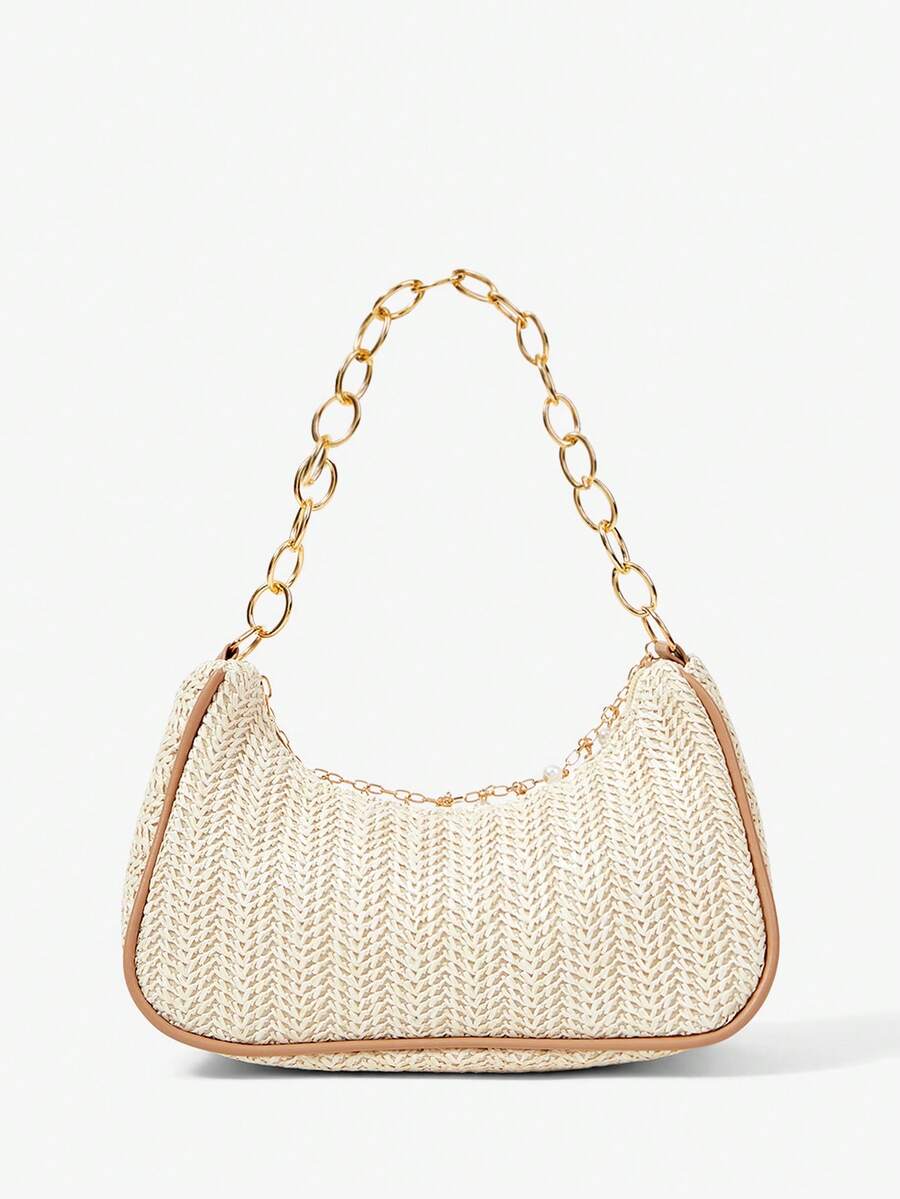 ROMWE Fairycore Summer Beach Starfish Series Woven Shoulder Bag